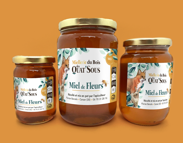 Etiquettes pour pots de miel