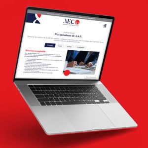 Site internet pour AEC 82, cabinet d'expertise comptable.